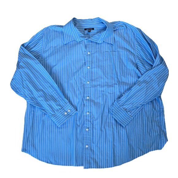 Men’s 3XL George Button-Up Shirt with White Stripes - Picture 1 of 4